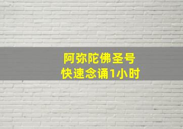 阿弥陀佛圣号快速念诵1小时