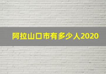 阿拉山口市有多少人2020