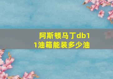 阿斯顿马丁db11油箱能装多少油