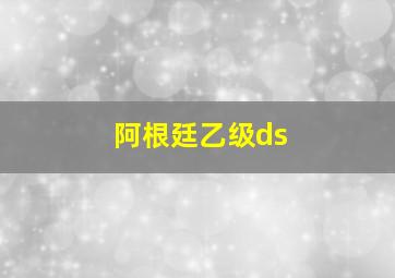 阿根廷乙级ds