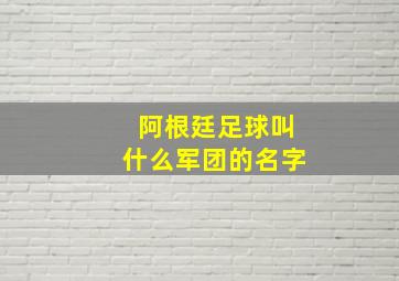 阿根廷足球叫什么军团的名字