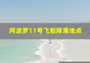 阿波罗11号飞船降落地点