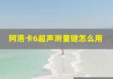 阿洛卡6超声测量键怎么用