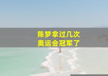 陈梦拿过几次奥运会冠军了