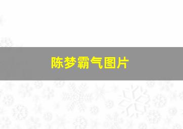 陈梦霸气图片