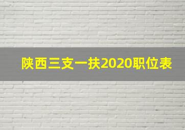 陕西三支一扶2020职位表