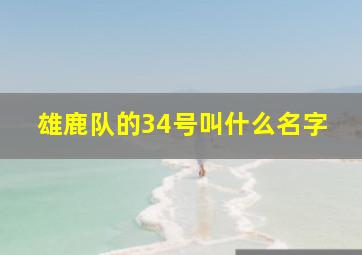 雄鹿队的34号叫什么名字