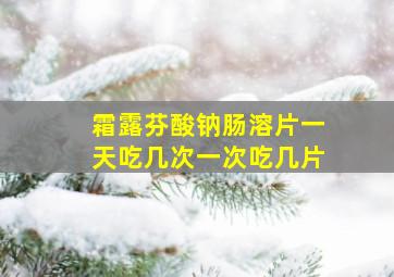 霜露芬酸钠肠溶片一天吃几次一次吃几片