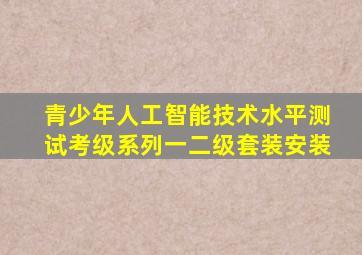 青少年人工智能技术水平测试考级系列一二级套装安装