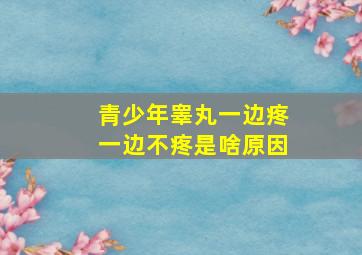 青少年睾丸一边疼一边不疼是啥原因