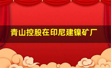 青山控股在印尼建镍矿厂