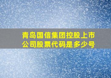 青岛国信集团控股上市公司股票代码是多少号