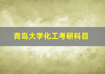 青岛大学化工考研科目