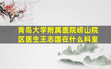 青岛大学附属医院崂山院区医生王志国在什么科室