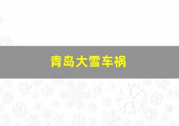 青岛大雪车祸