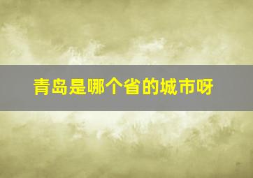 青岛是哪个省的城市呀