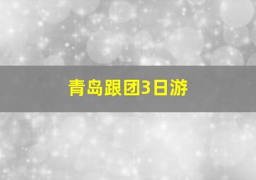 青岛跟团3日游