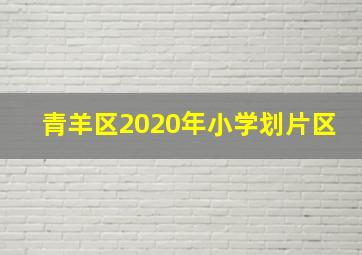 青羊区2020年小学划片区