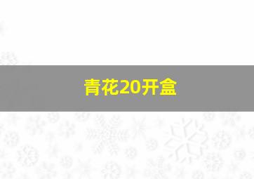 青花20开盒