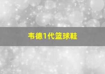 韦德1代篮球鞋