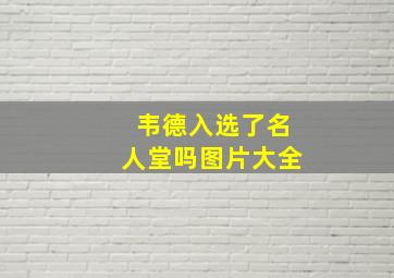 韦德入选了名人堂吗图片大全