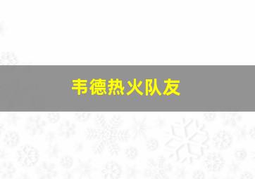 韦德热火队友