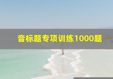 音标题专项训练1000题