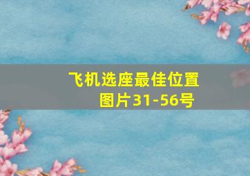 飞机选座最佳位置图片31-56号