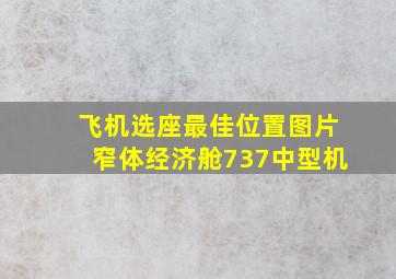 飞机选座最佳位置图片窄体经济舱737中型机