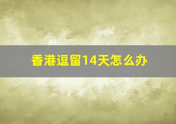 香港逗留14天怎么办