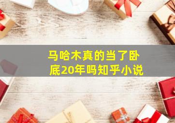 马哈木真的当了卧底20年吗知乎小说