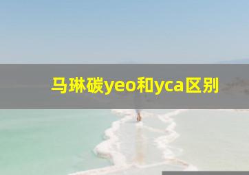 马琳碳yeo和yca区别