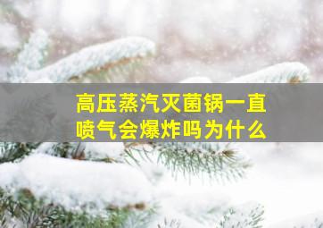 高压蒸汽灭菌锅一直喷气会爆炸吗为什么