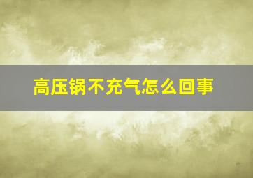 高压锅不充气怎么回事