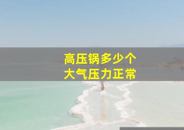 高压锅多少个大气压力正常