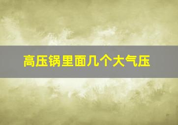 高压锅里面几个大气压