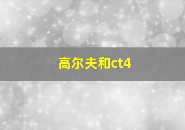 高尔夫和ct4