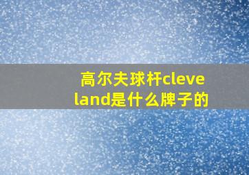 高尔夫球杆cleveland是什么牌子的