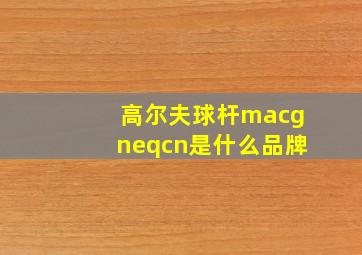 高尔夫球杆macgneqcn是什么品牌