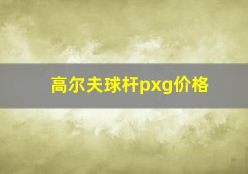 高尔夫球杆pxg价格