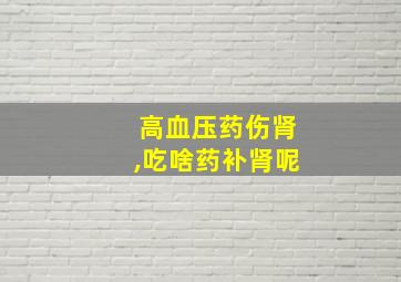 高血压药伤肾,吃啥药补肾呢