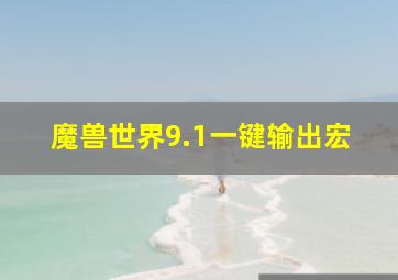 魔兽世界9.1一键输出宏