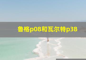 鲁格p08和瓦尔特p38