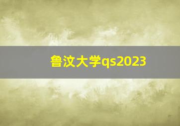 鲁汶大学qs2023