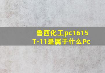 鲁西化工pc1615T-11是属于什么Pc