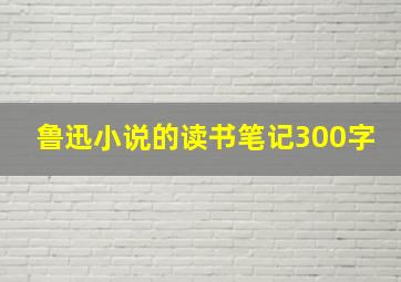 鲁迅小说的读书笔记300字