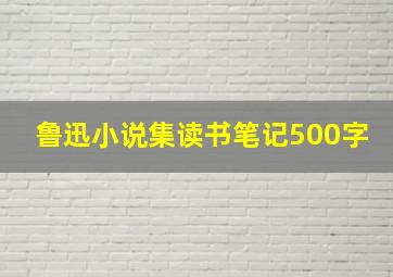 鲁迅小说集读书笔记500字