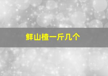 鲜山楂一斤几个