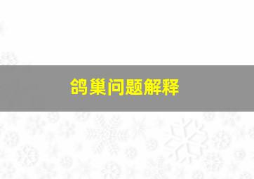 鸽巢问题解释