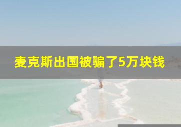 麦克斯出国被骗了5万块钱